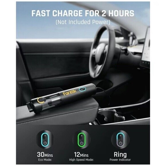 🔥Fanttik Slim V8 Mate Cordless Car Vacuum High Power 12000Pa/30AW BNWT🔥 - Picture 6 of 10
